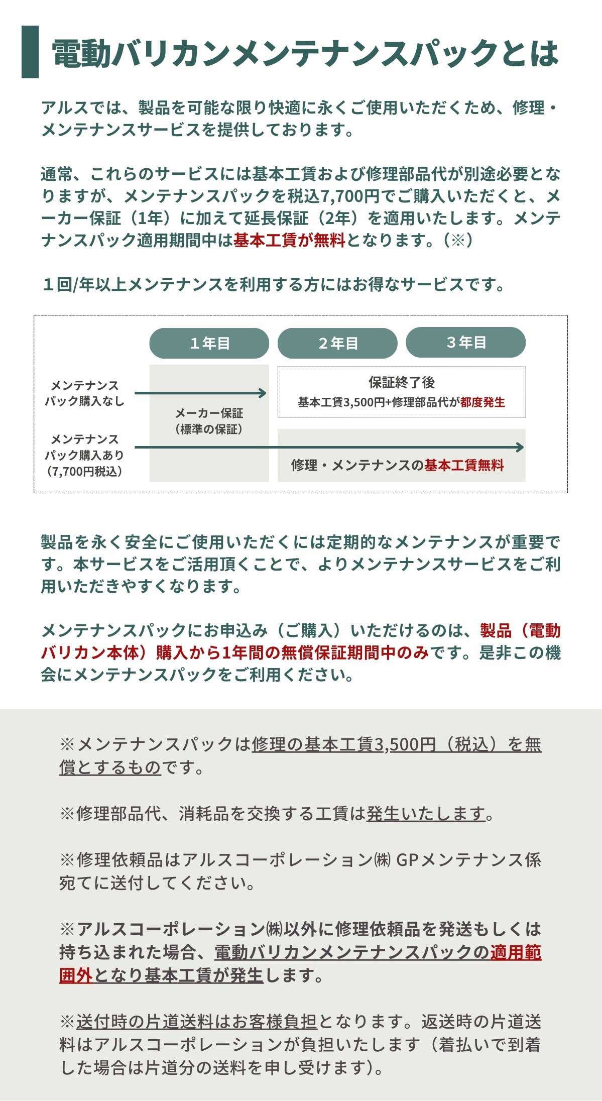 電動バリカンメンテナンスパックとは