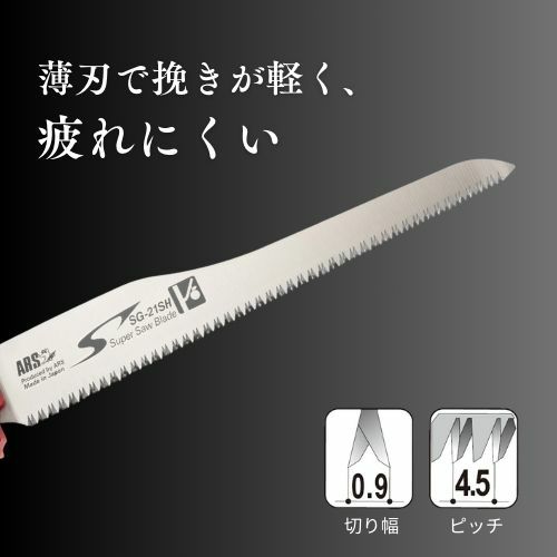 魁先細21 薄刃で引きが軽い